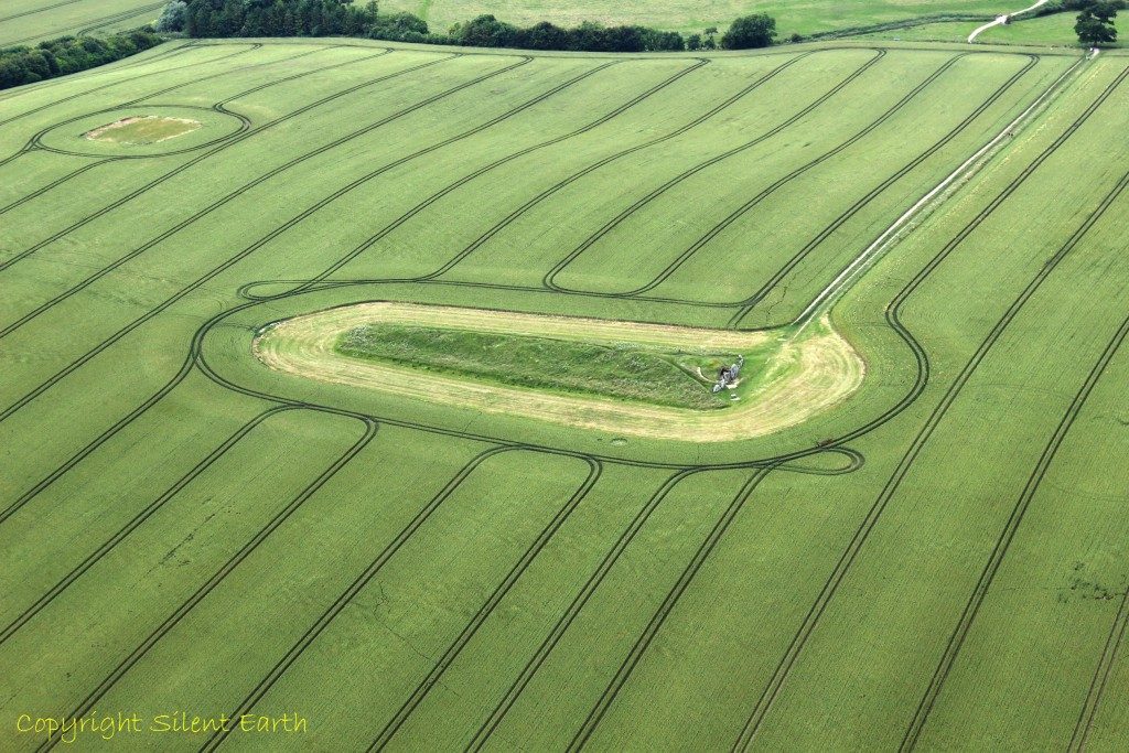 West Kennet long barrow Wiltshire From The Air
